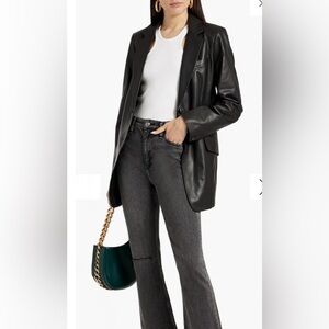 NWT Rag & Bone Charles Black Leather Blazer Jacket sz 6